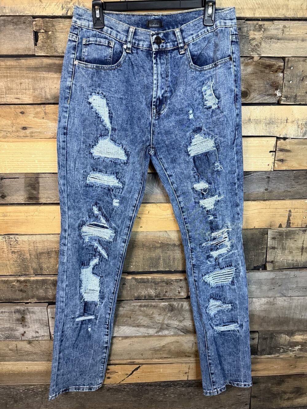 Men's Reason Jeans, Blue, Size 30W Straight Leg